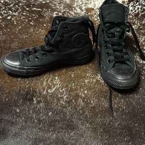 Womens black high top converse